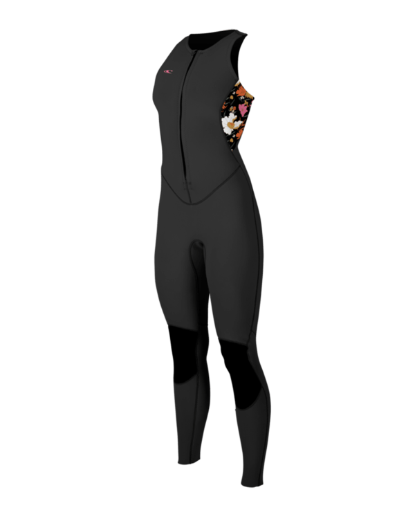 Bahia 1.5mm Front Zip Long John Wetsuit in Black, Blue & Black