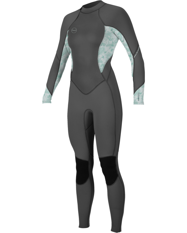 Bahia 3/2mm Back Zip Wetsuit in Graphite & Mirage Tropical