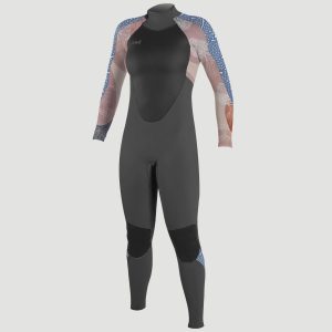 Epic 3/2mm Back Zip Wetsuit in Graphite & Desert Bloom