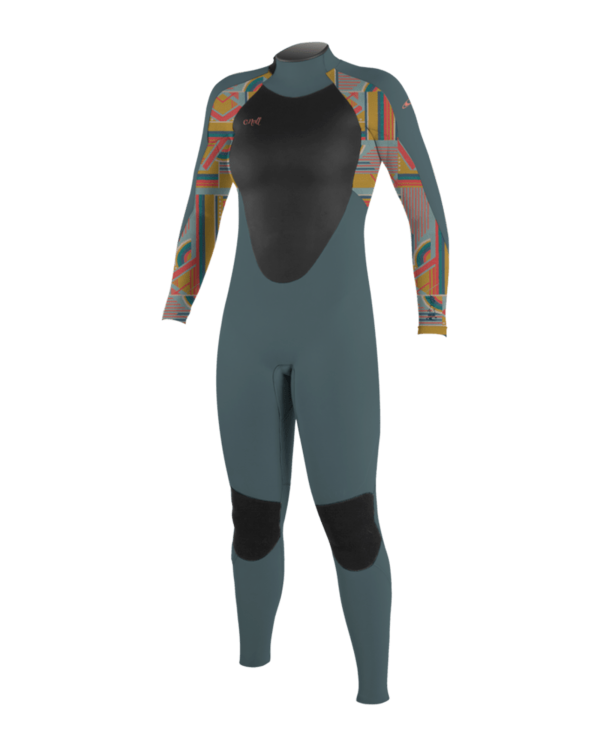 Epic 4/3mm Back Zip Wetsuit in Shade & Arta Geo