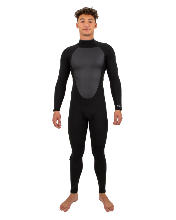 Mens Epic 4/3mm Back Zip Wetsuit in Black