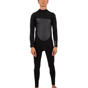 Mens Epic 4/3mm Chest Zip Wetsuit in Black
