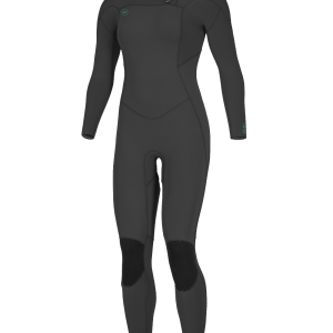 Womens Ninja 3/2mm Chest Zip Wetsuit in Black