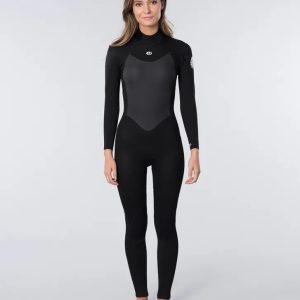 Womens Omega 4/3mm Back Zip Wetsuit in Black