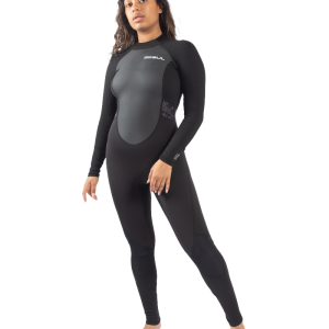 Womens Response FL 3/2mm Back Zip Wetsuit in Black